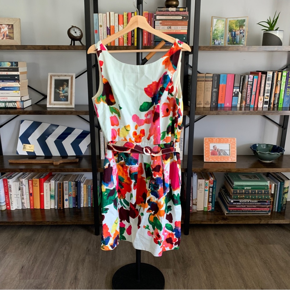 Eliza J • watercolor floral cocktail dress